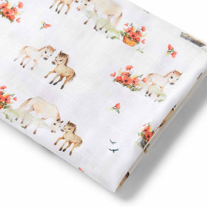 Pony Pals Organic Muslin Wrap - Snuggle Hunny