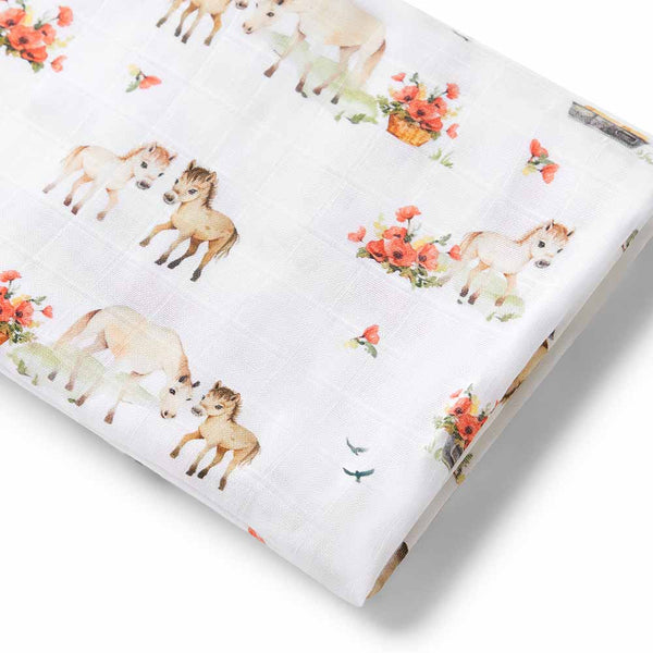 Pony Pals Organic Muslin Wrap - Snuggle Hunny