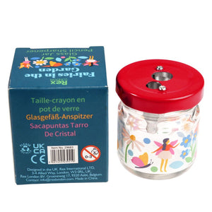 Glass Jar Pencil Sharpener – Fairies - Rex London
