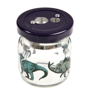 Glass Jar Pencil Sharpener - Dinosaurs - Rex London