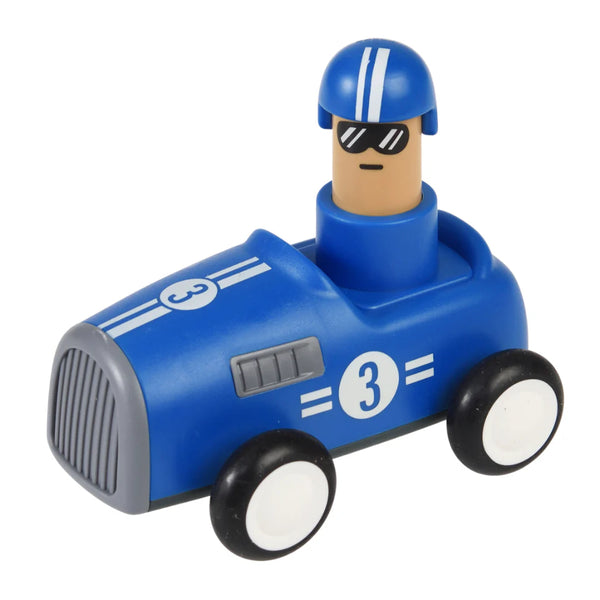Push Down Action Racing Car - Blue - Rex London