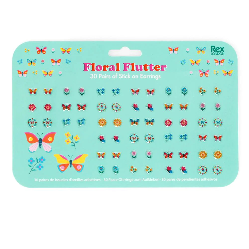 Stick on Earrings - Floral Flutter - Rex London