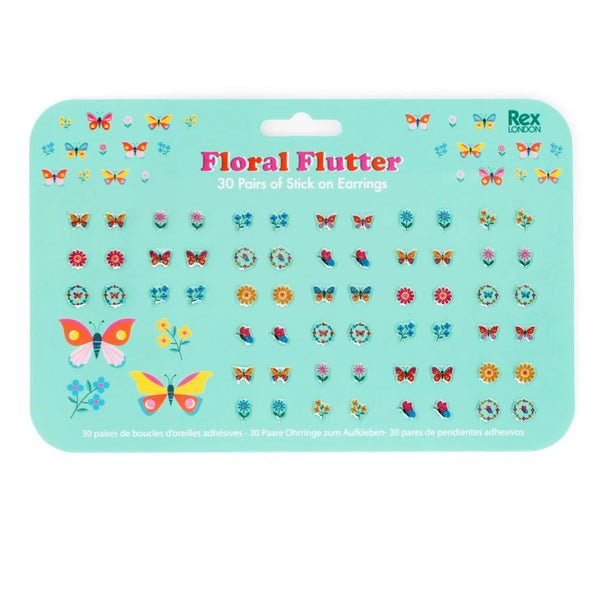 Stick on Earrings - Floral Flutter - Rex London