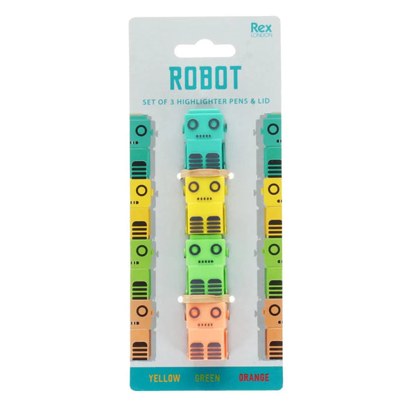 Stackable Highlighters – Robot - Rex London