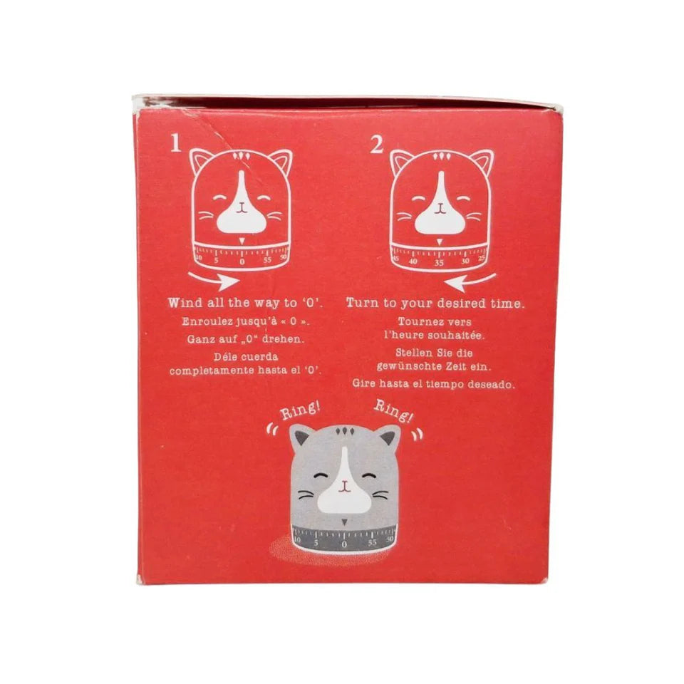 Wind-up Kitchen Timer - Cat - Rex London