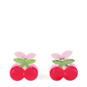Mini Hair Claw Clips Set of 2 - Cherries - Rex London