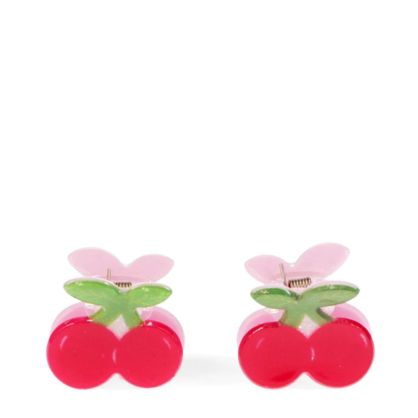 Mini Hair Claw Clips Set of 2 - Cherries - Rex London