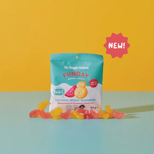 FUNDAY X Raw C Fruity Coconut Water Flavoured Gummies - Funday Natural Sweets