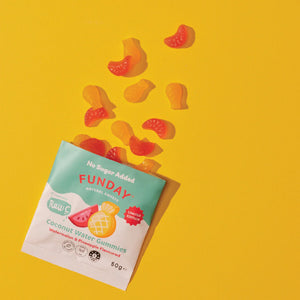 FUNDAY X Raw C Fruity Coconut Water Flavoured Gummies - Funday Natural Sweets