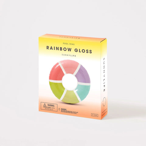 Pool Ring - Rainbow Gloss - Sunnylife DISCOUNTED