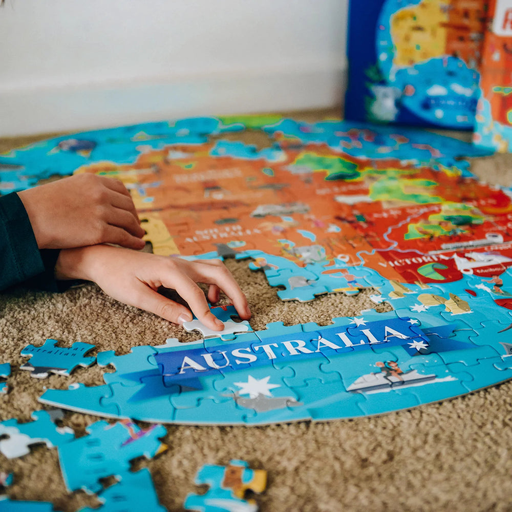Travel, Learn and Explore - Puzzle and Book Set - Australia, 210 pcs - Sassi