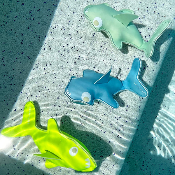 Salty the Shark Dive Buddies Aqua Neon Yellow Set of 3 - Sunnylife