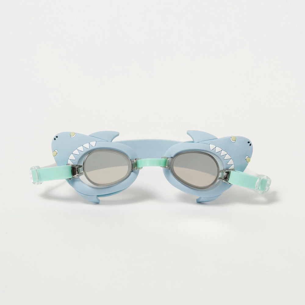 Mini Swim Goggles - Salty the Shark Aqua - Sunnylife