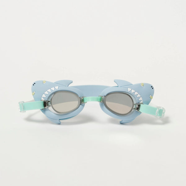 Mini Swim Goggles - Salty the Shark Aqua - Sunnylife