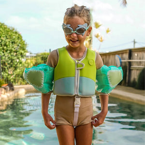 Mini Swim Goggles - Salty the Shark Aqua - Sunnylife