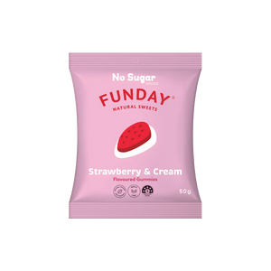 Strawberry & Cream 50g Lollies - Funday Natural Sweets