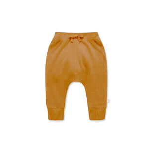Ribbed Slouch Pants - Mustard - Confetti Kidz - DISCOUNTED