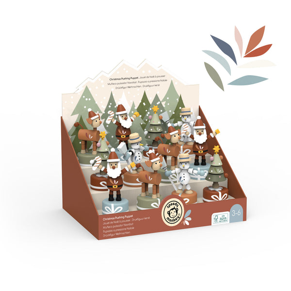 Christmas Pushing Puppet - Speedy Monkey
