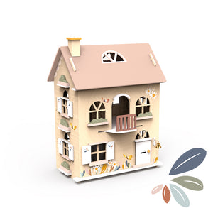 Flower Cottage Dolls House with Starter Furniture Set - Speedy Monkey