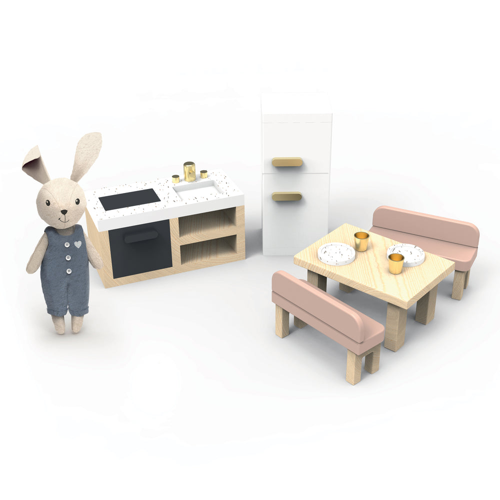 Doll House Kitchen + 1 Character - Speedy Monkey