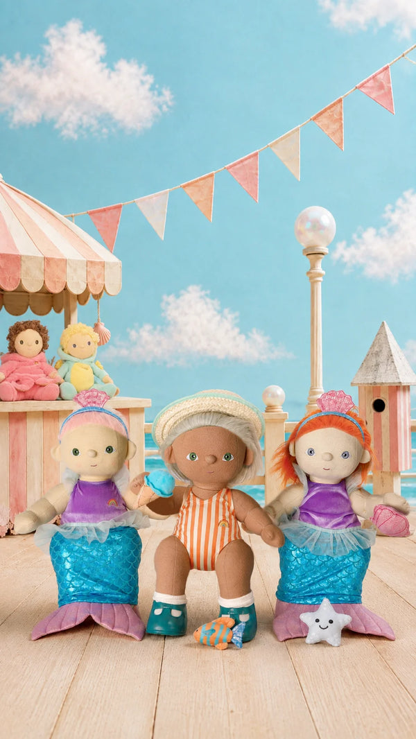 Boardwalk Beach Set - Seashell Shores Outfit Set - Dinkum Dolls