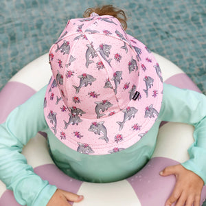 Ponytail Swim Bucket Beach Hat - Dolphin - Bedhead