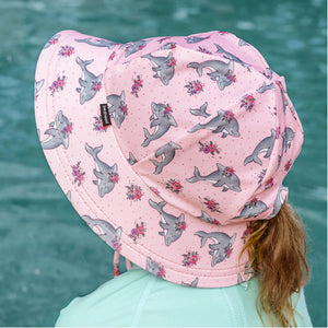 Ponytail Swim Bucket Beach Hat - Dolphin - Bedhead