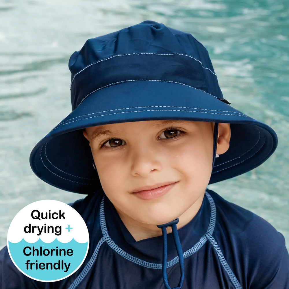 Kids Classic Swim Bucket Beach Hat - Marine- Bedhead