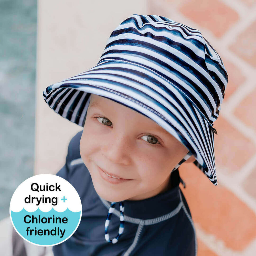 Kids Classic Swim Bucket Beach Hat - Nicki Stripe - Bedhead
