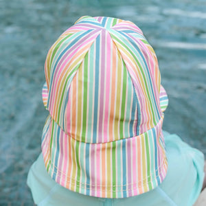 Kids Swim Legionnaire Beach Hat - Rainbow Stripe - Bedhead