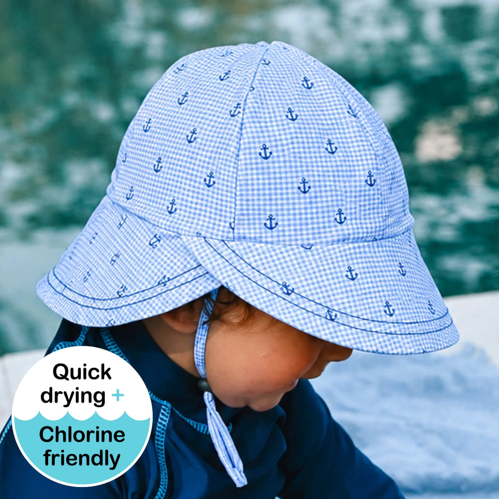 Swim Legionnaire Flap Beach Hat - Anchor - Bedhead