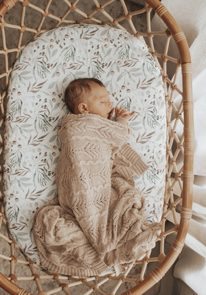 Waterproof Bassinet Sheet - Botanical - Bambella Designs