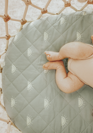 Waterproof Bassinet Sheet - Sage Sunshine - Bambella Designs