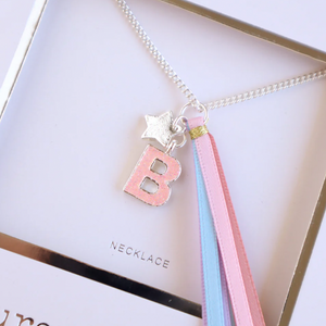 Pink Glitter Initial Necklace - Lauren Hinkley DISCOUNTED