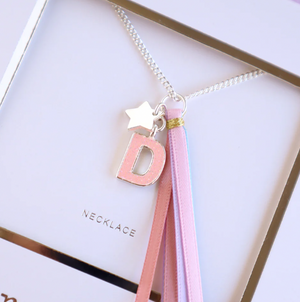 Pink Glitter Initial Necklace - Lauren Hinkley DISCOUNTED