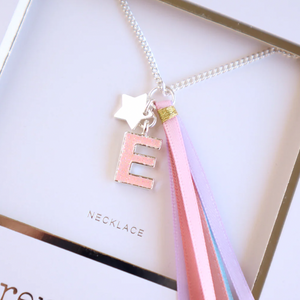 Pink Glitter Initial Necklace - Lauren Hinkley DISCOUNTED