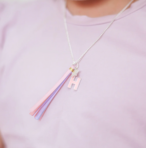 Pink Glitter Initial Necklace - Lauren Hinkley DISCOUNTED