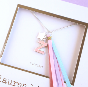 Pink Glitter Initial Necklace - Lauren Hinkley DISCOUNTED