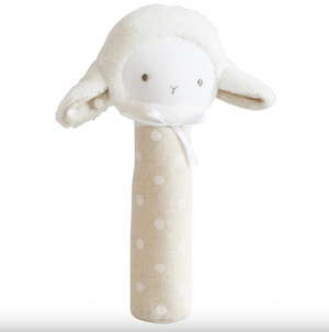 Lamby Squeaker White Linen Spot - Alimrose