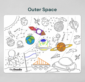 Outer Space Classic Colouring & Doodle Mat - Hey Doodle