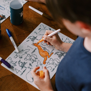 Aussie Animals Mini Colouring & Doodle Mat - Hey Doodle