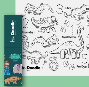 DinoRoar Mini Colouring & Doodle Mat - Hey Doodle