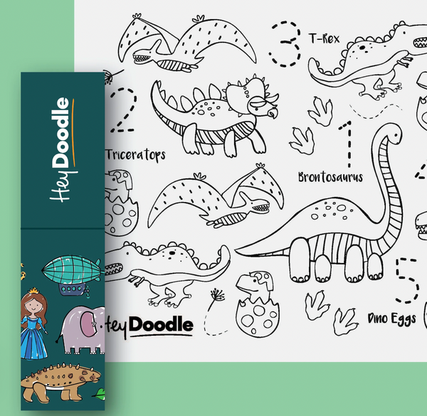 DinoRoar Mini Colouring & Doodle Mat - Hey Doodle