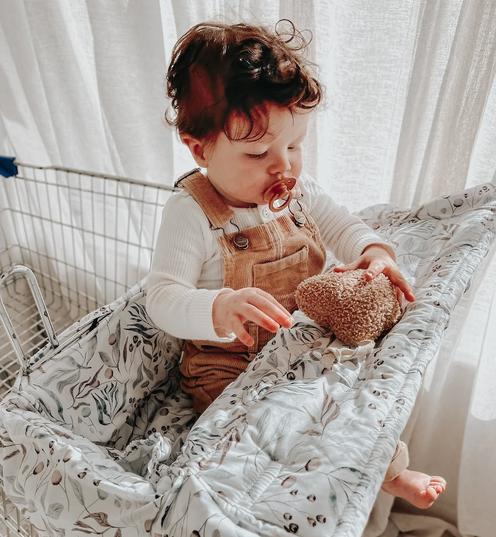 **Double Trolley Liner - Botanical - Bambella Designs