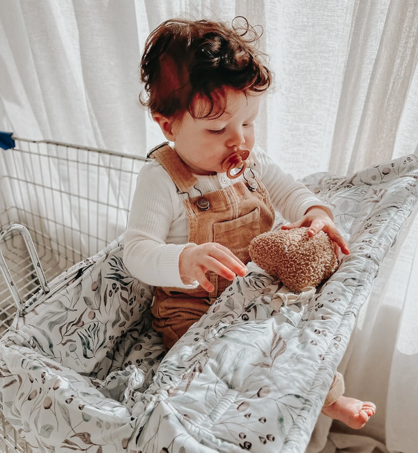 **Double Trolley Liner - Botanical - Bambella Designs