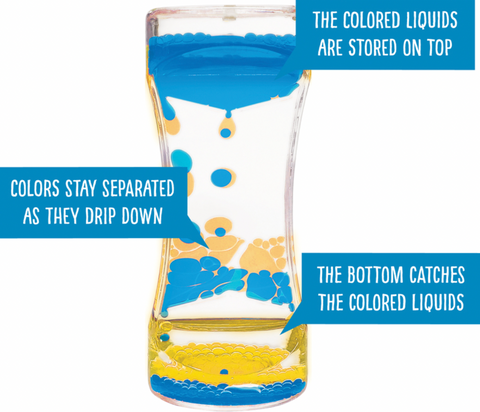 Yellow & Blue Liquid Motion Bubbler - Manhattan Toys DISCOUNTED