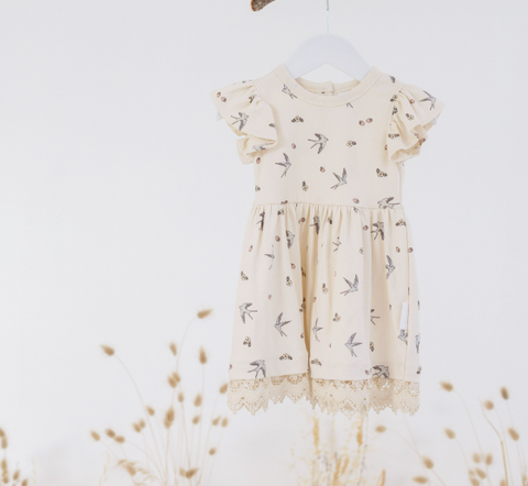 Swallow Lace Ruffle Dress - Aster & Oak DISCOUNTED