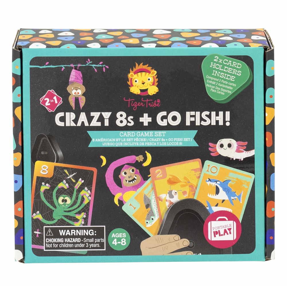Crazy 8s + Go Fish! - Card Game Set - Tiger Tribe