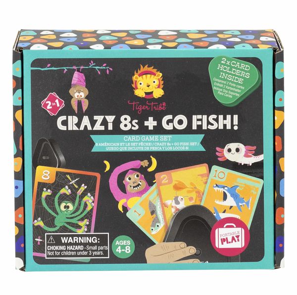 Crazy 8s + Go Fish! - Card Game Set - Tiger Tribe