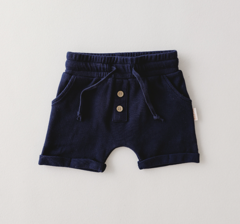Ribbed Comfy Shorts - Navy Blue - Child of Mine DISCOUNTED